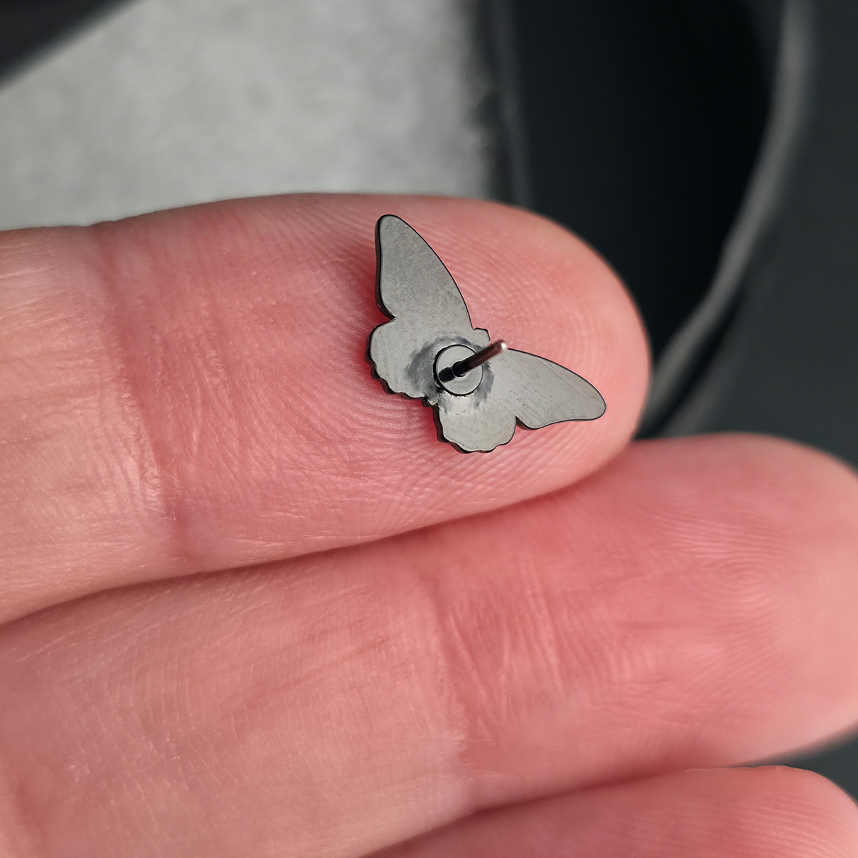 back side of a monarch butterfly stud