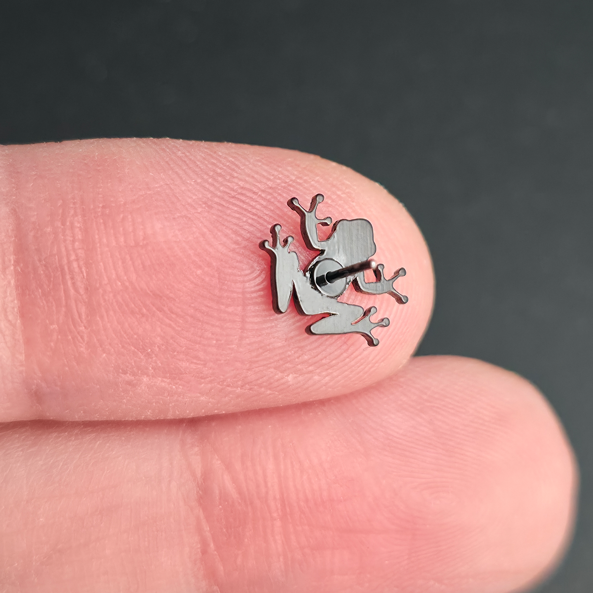 Tree Frog Silhouette Nose Stud + Earring