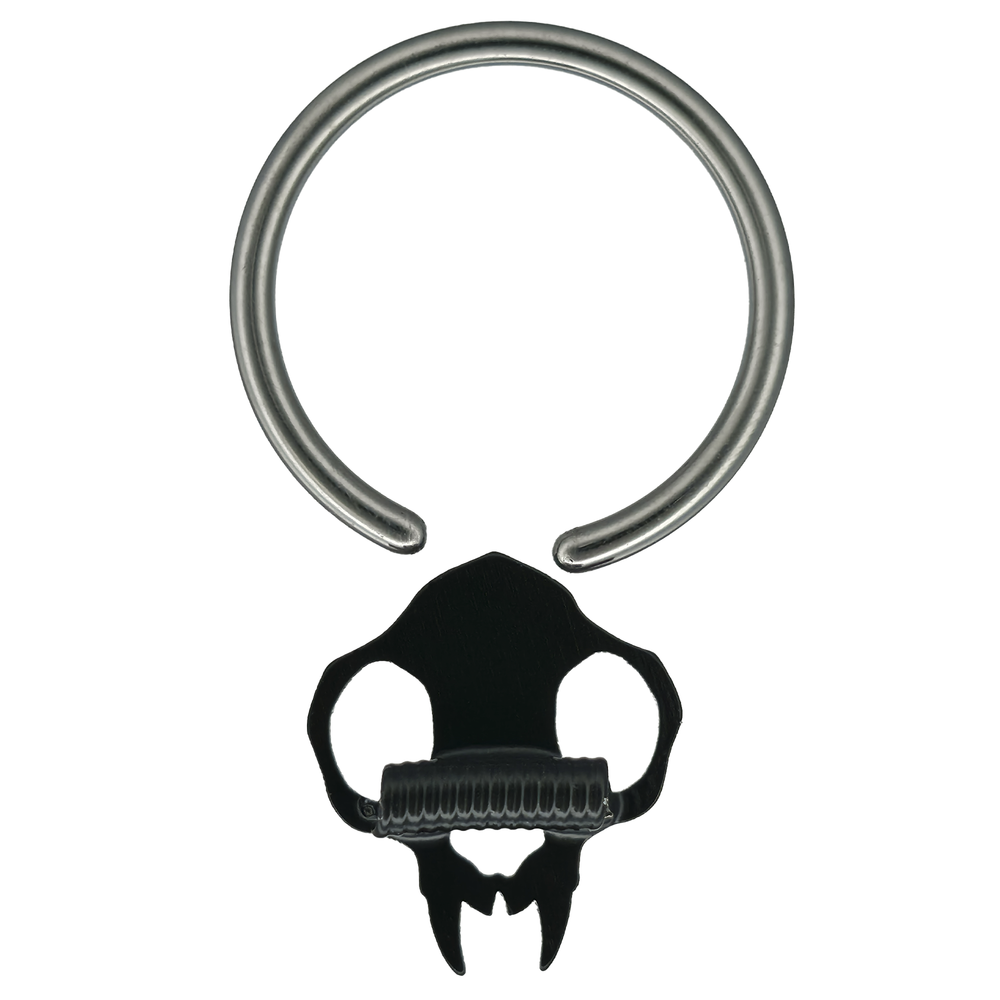 Cat Skull Silhouette Septum + Daith Ring