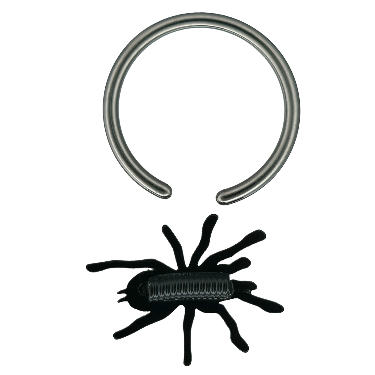 back side of tarantula captive bead ring