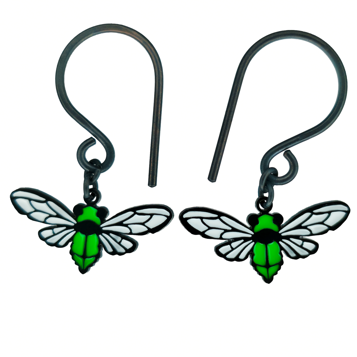 cicada dangle earrings