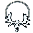 moose skull captive bead ring