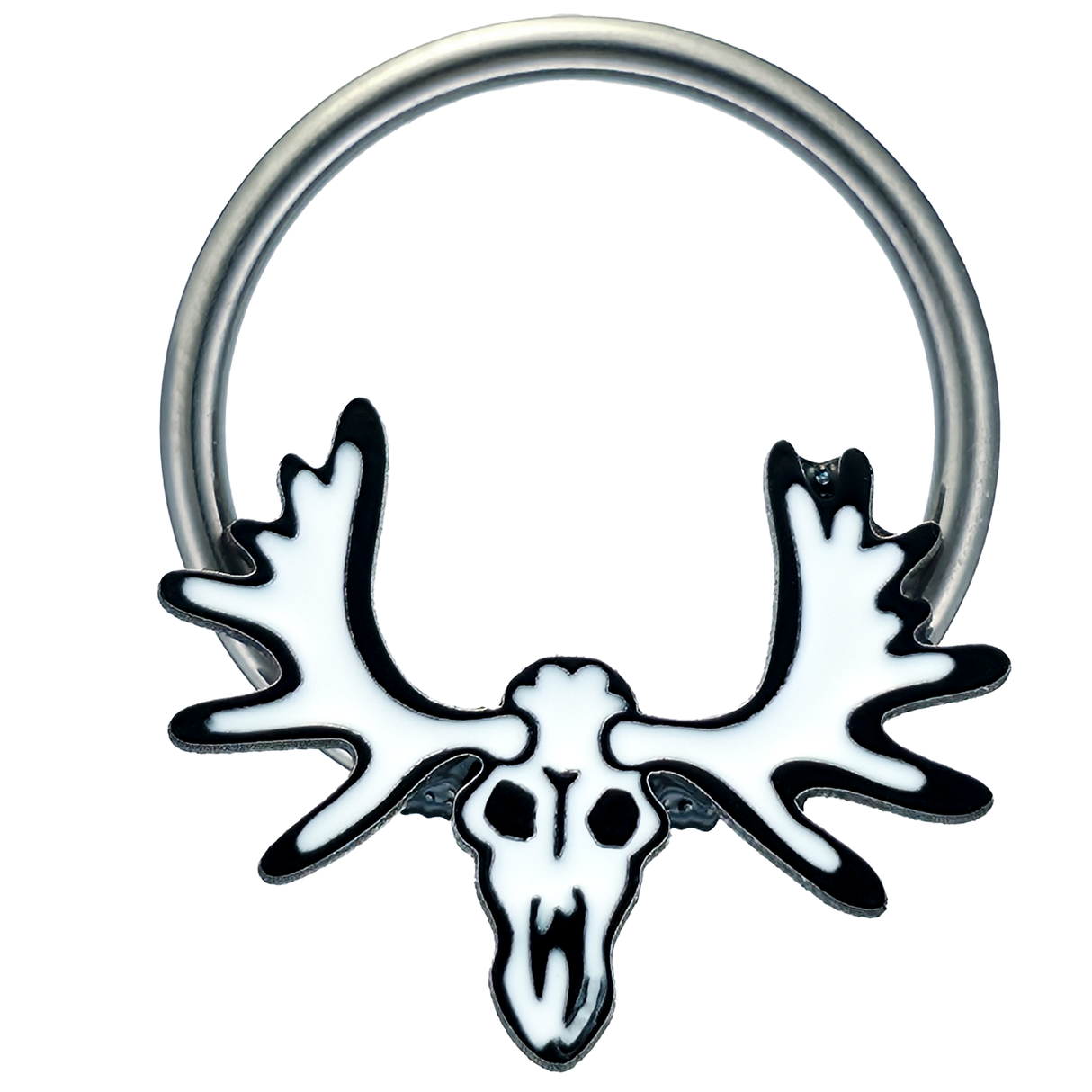 moose skull captive bead ring