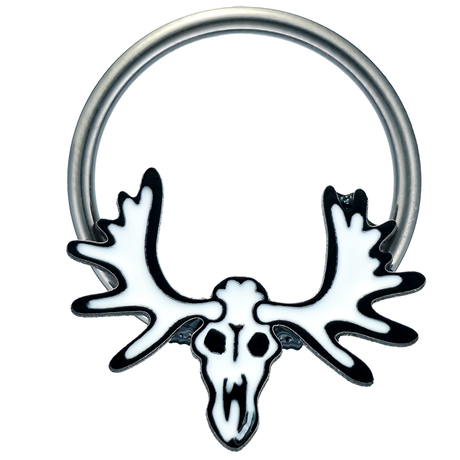 moose skull captive bead ring