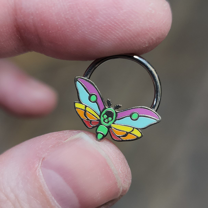 rainbow death moth septum ring
