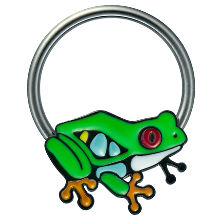 red eyed tree frog captive bead ring