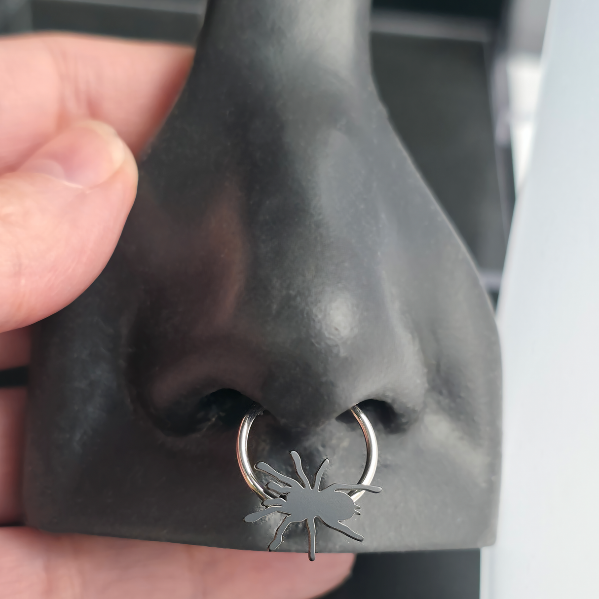 tarantula septum ring in nose