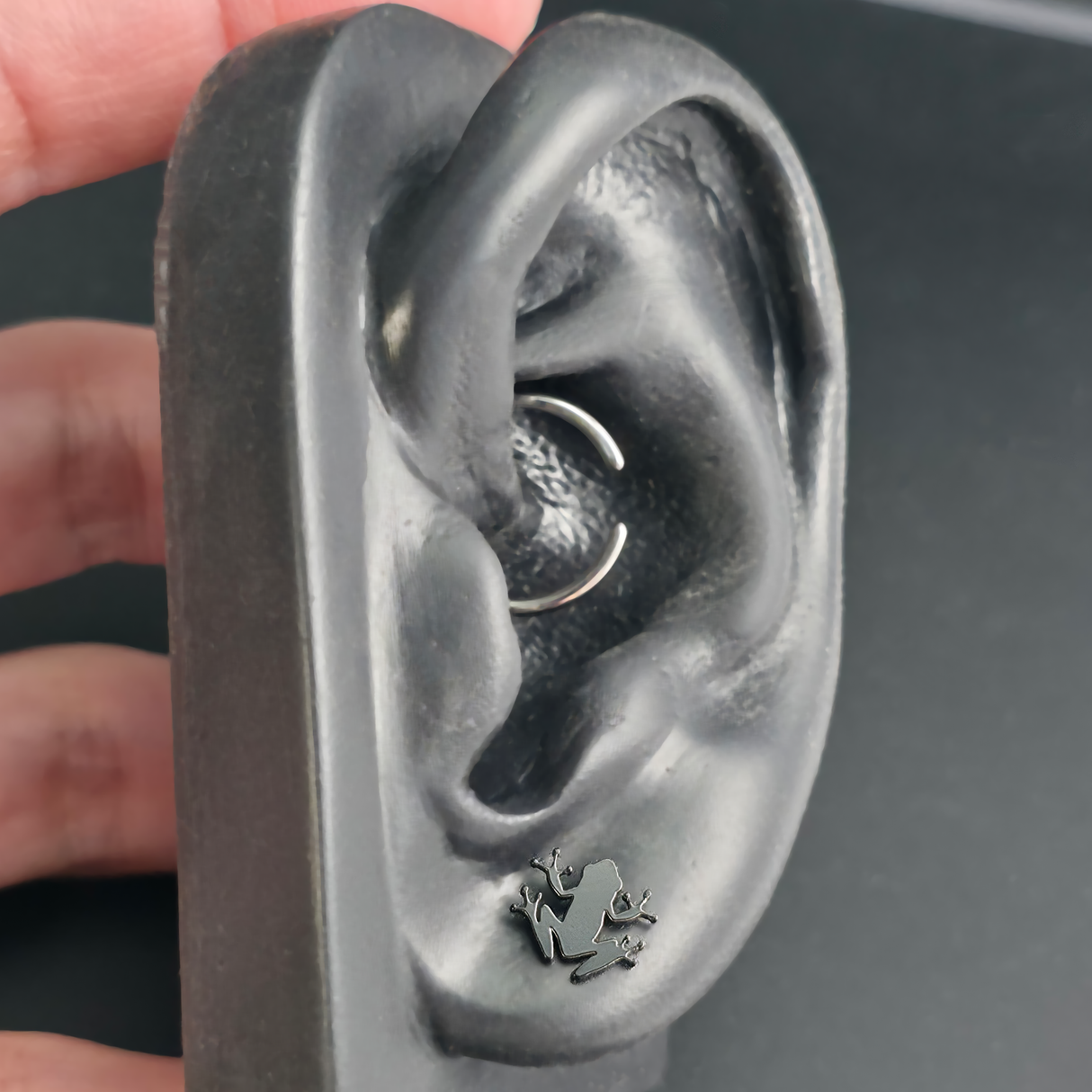 Tree Frog Silhouette Nose Stud + Earring