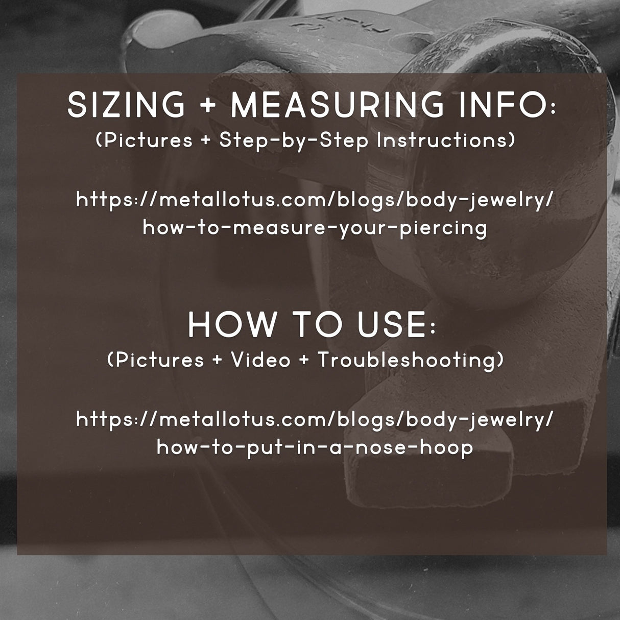 Brownie - Brown Nose Ring Hoop - Metal Lotus