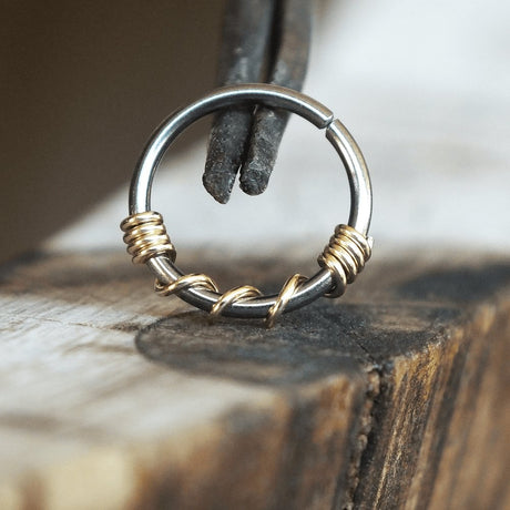 Gold Fill Twist Hoop - Metal Lotus