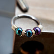 Hummingbird - Metallic Blue & Purple Nose Ring Hoop - Metal Lotus