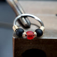 Ladybug - Black & Red Nose Ring Hoop - Metal Lotus