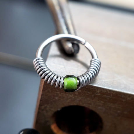 Minimalist - Custom Nose Ring Hoop - Metal Lotus