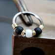 Tuxedo - Black & White Nose Ring Hoop - Metal Lotus
