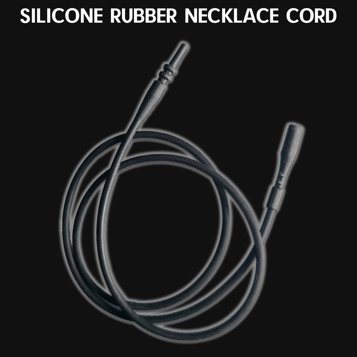 black silicone rubber necklace cord