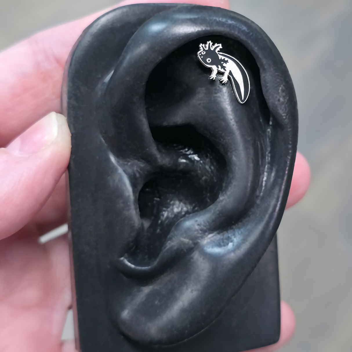 axolotl threadless stud for nose and ear piercings