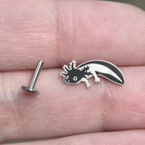 axolotl threadless stud for nose and ear piercings