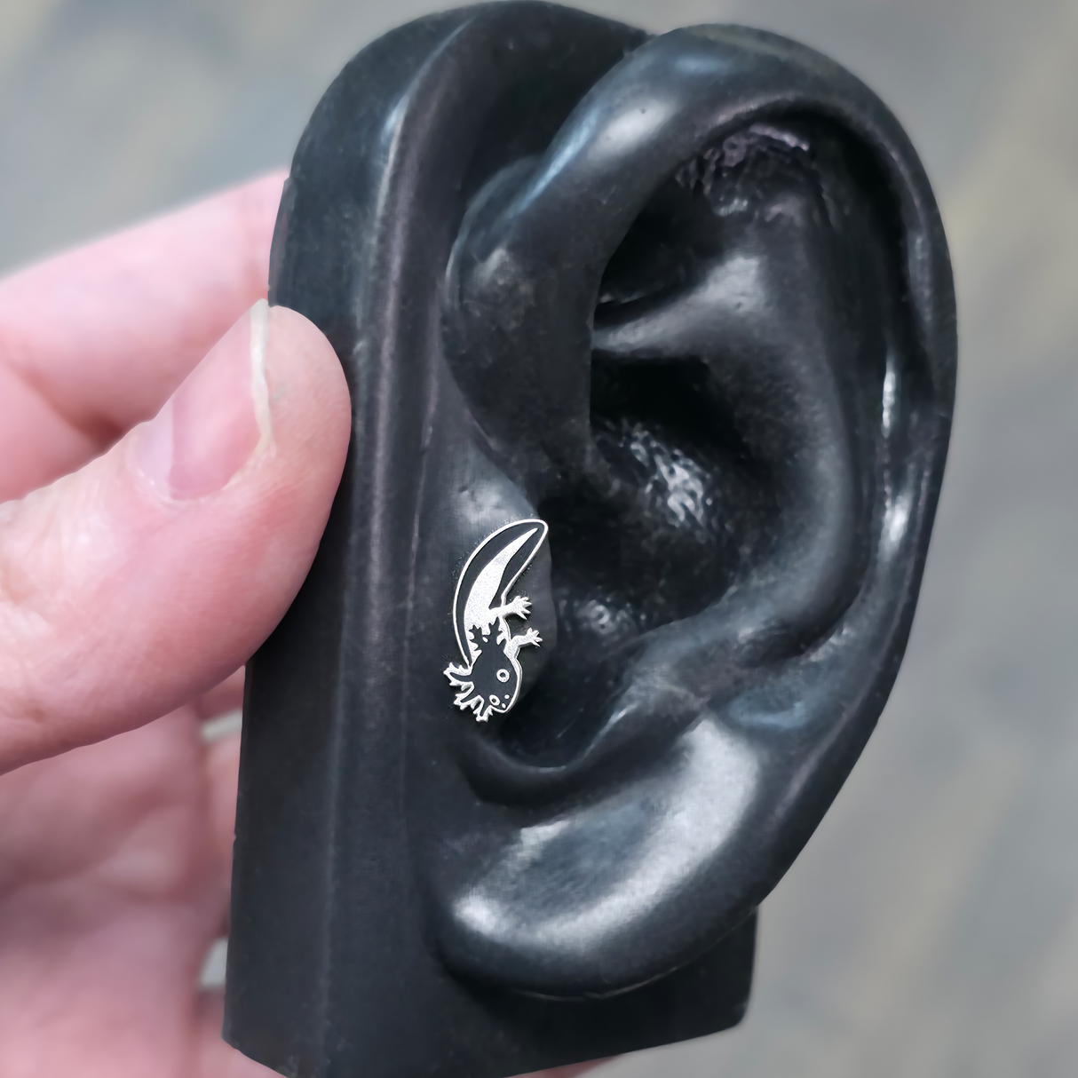 axolotl threadless stud for nose and ear piercings