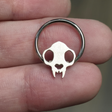 cat skull septum ring