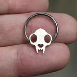 cat skull septum ring