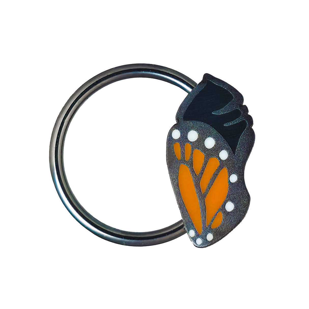 monarch chrysalis septum ring and daith earring