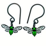 cicada dangle earrings