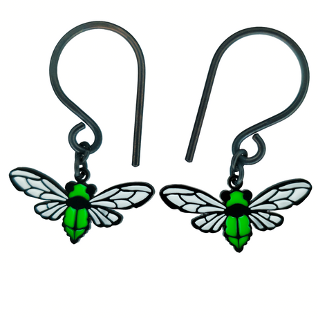 cicada dangle earrings
