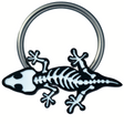 crested gecko skeleton captive bead ring