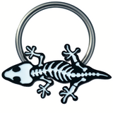 crested gecko skeleton captive bead ring
