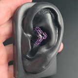 flying raven daith earring in ear