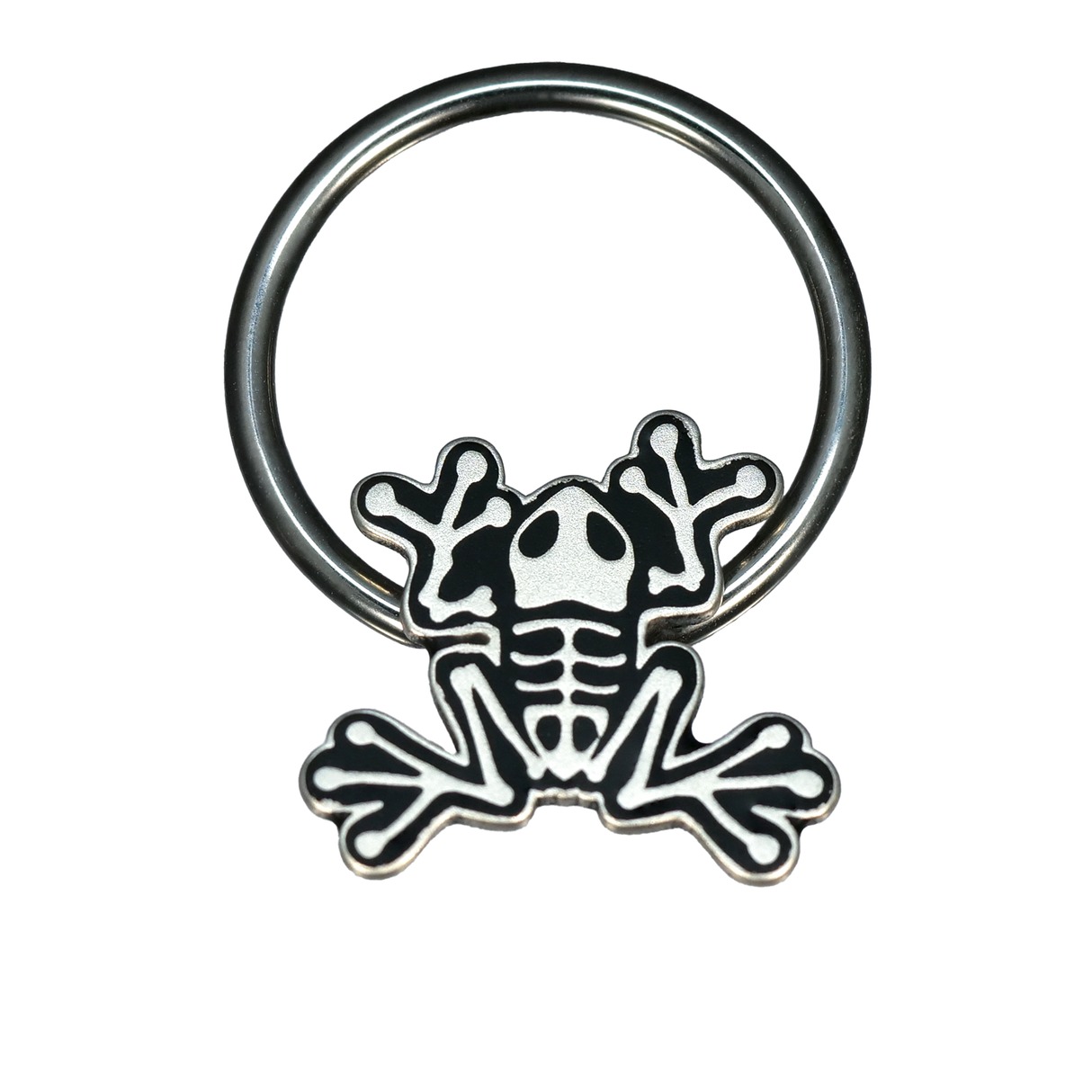 frog skeleton septum ring