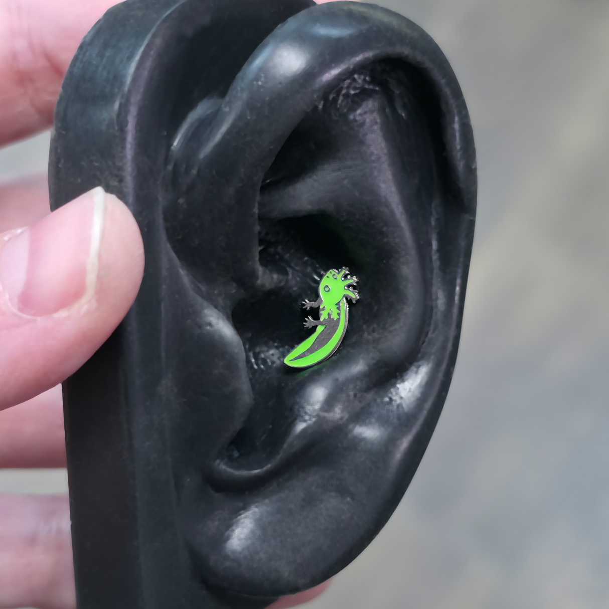Glow in the Dark Axolotl Nose Stud + Earring