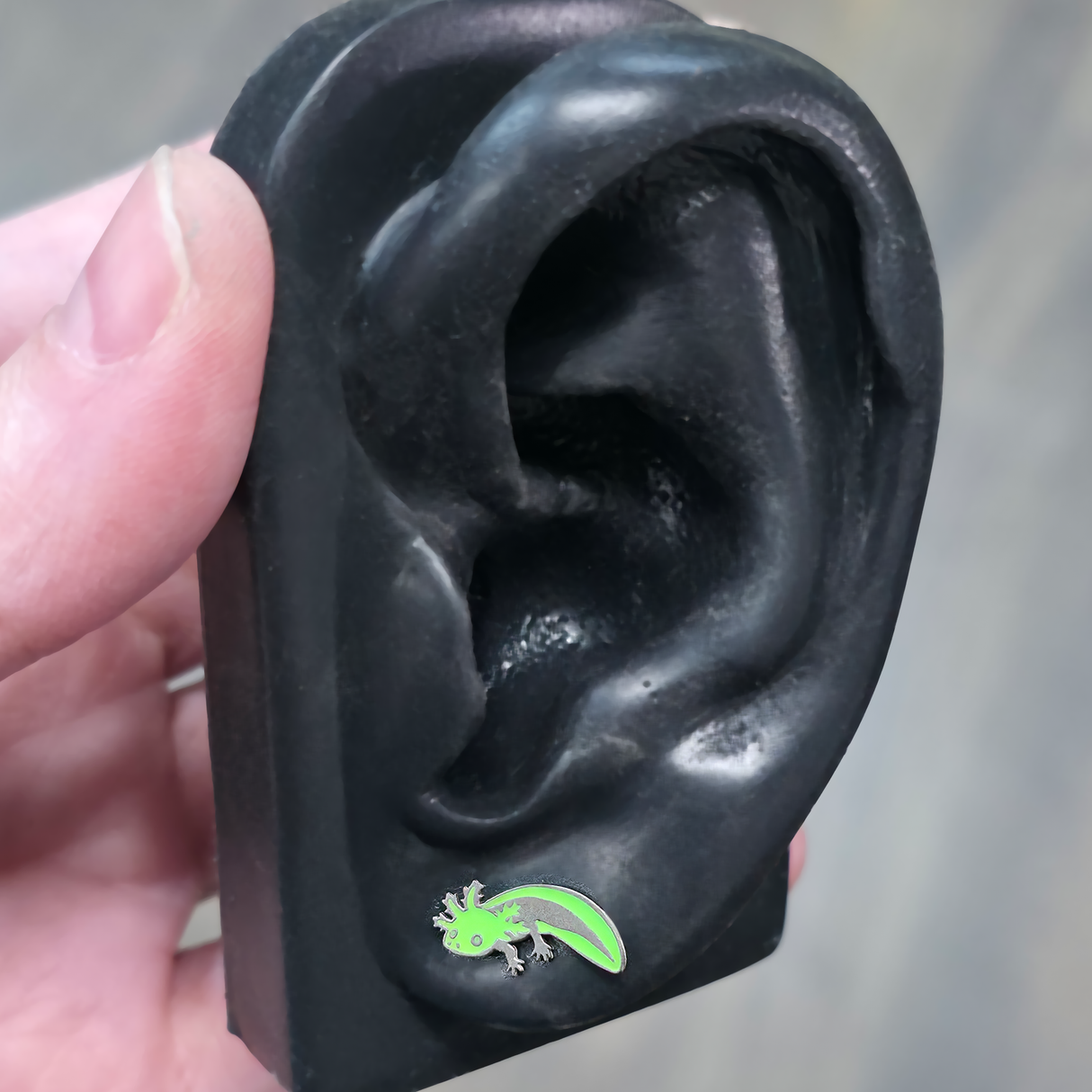 Glow in the Dark Axolotl Nose Stud + Earring