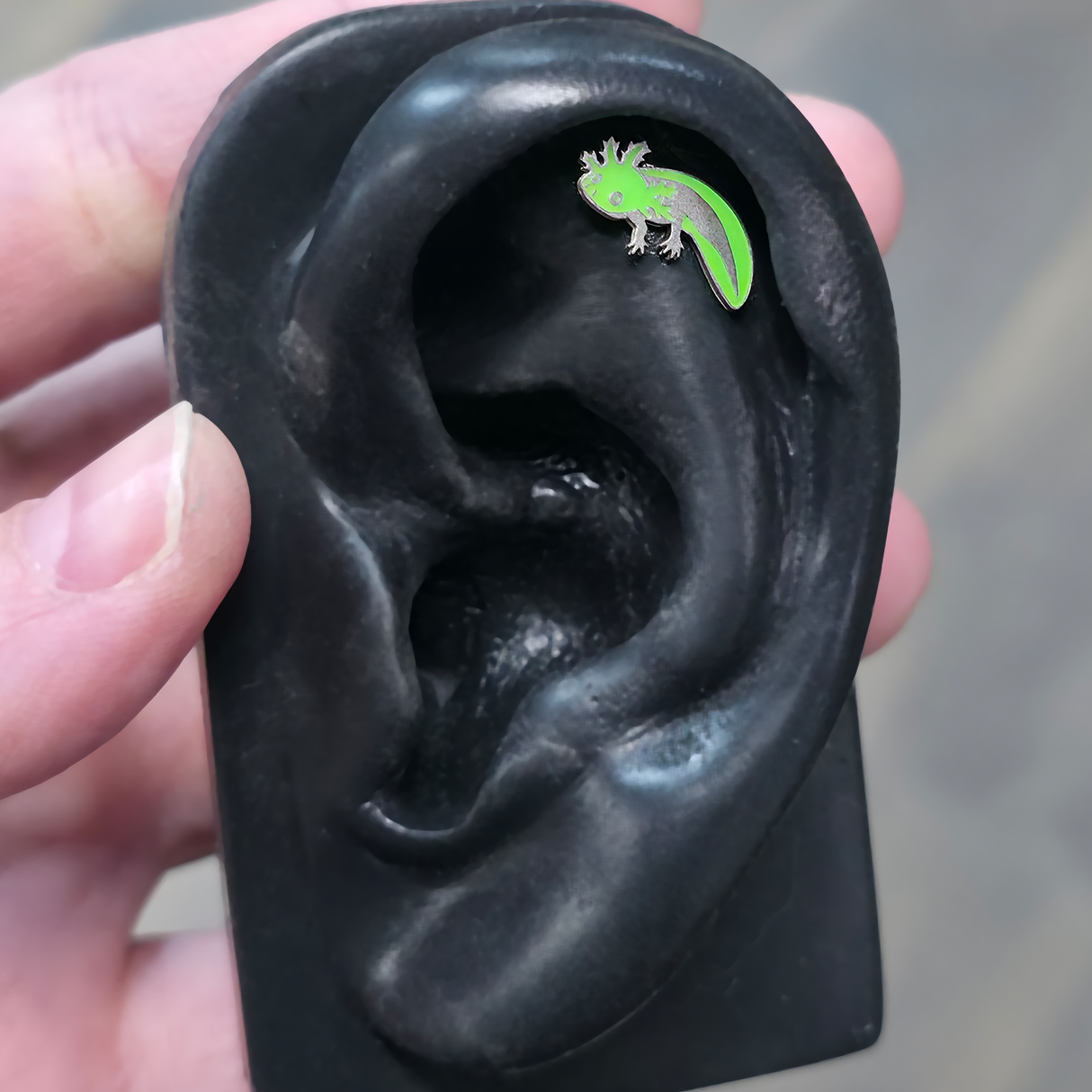 Glow in the Dark Axolotl Nose Stud + Earring