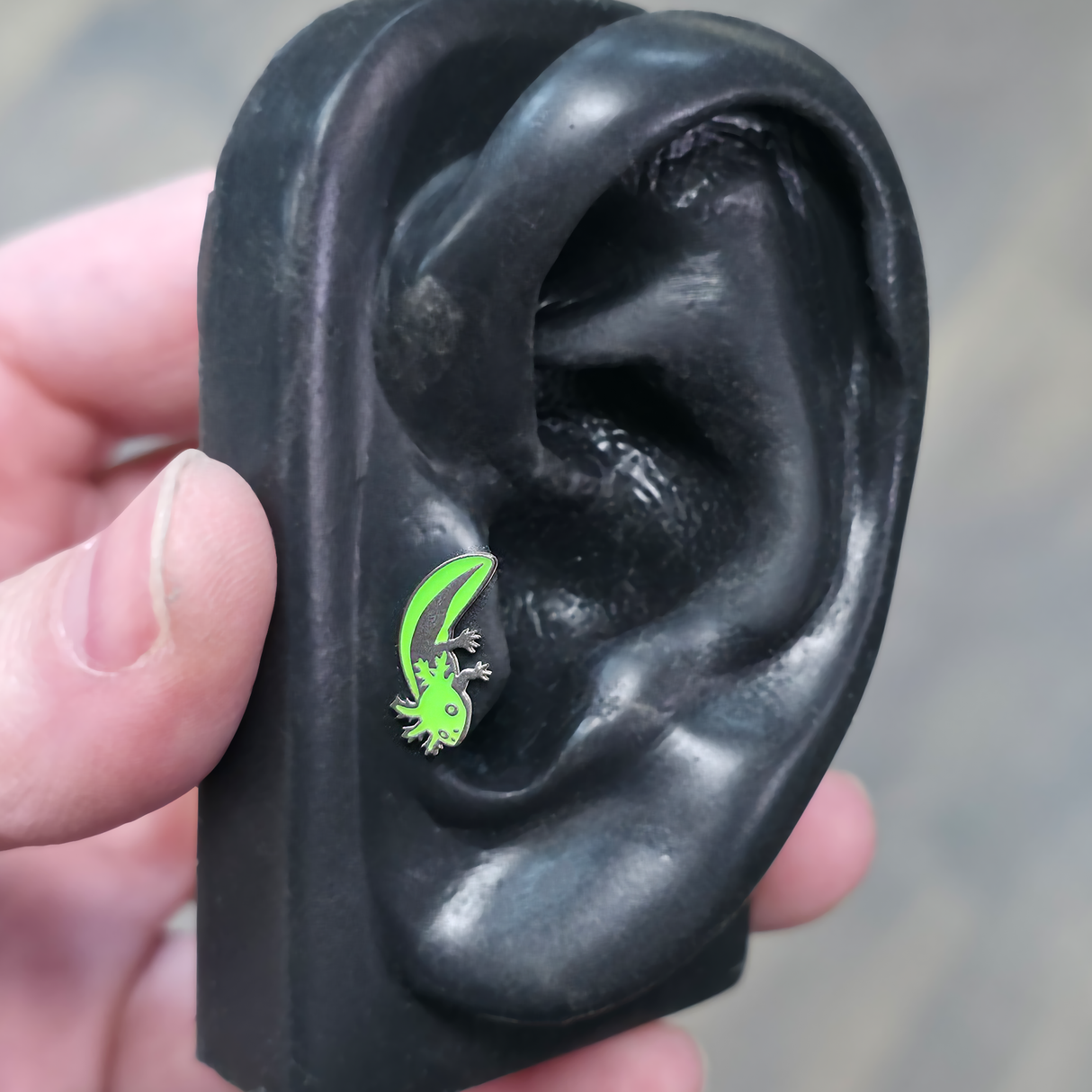 Glow in the Dark Axolotl Nose Stud + Earring
