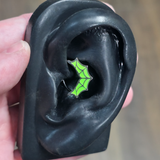 glow in the dark spiderweb captive bead ring