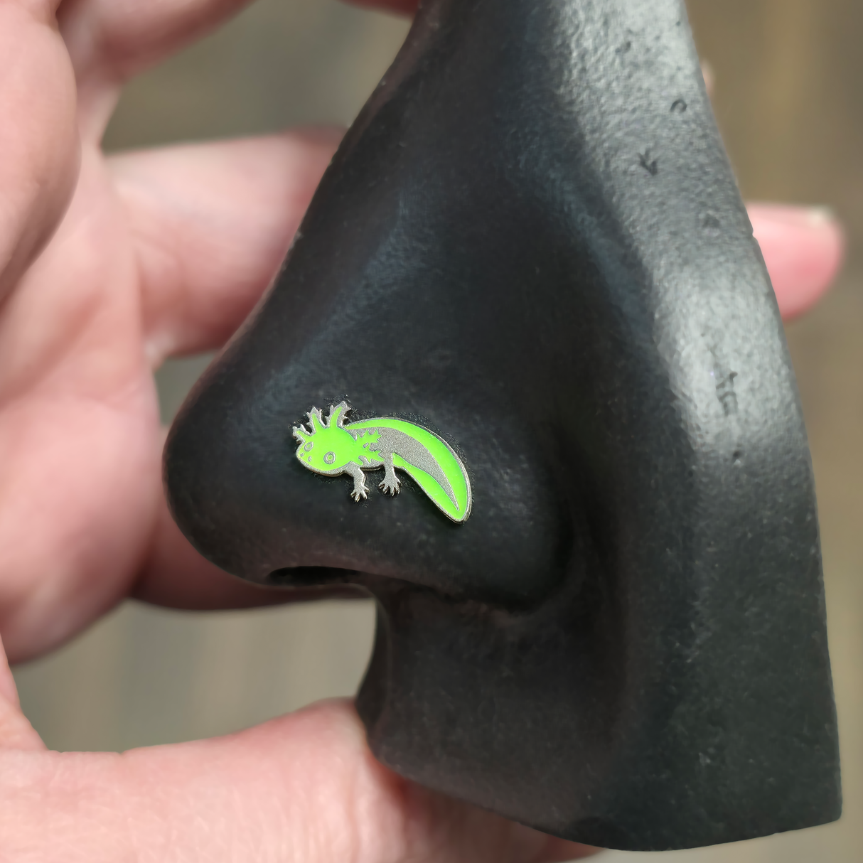 Glow in the Dark Axolotl Nose Stud + Earring