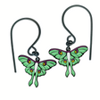 luna moth dangle earrings