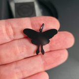 back side of luna moth necklace pendant
