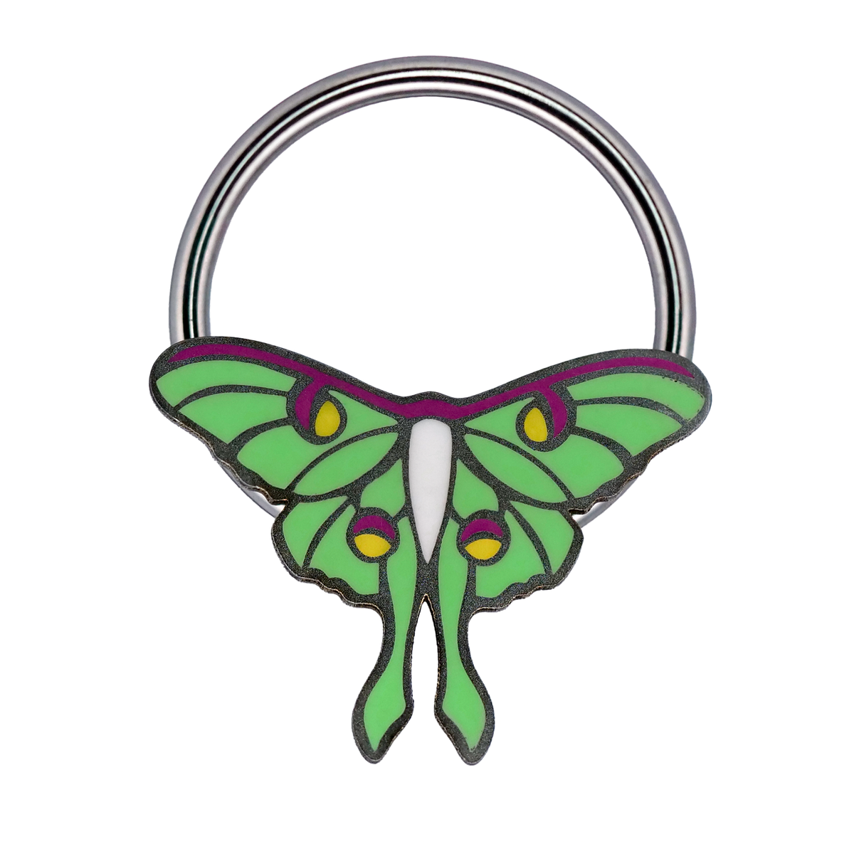 luna moth septum ring