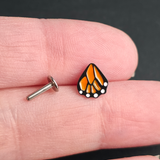 Monarch Butterfly Bottom Wing Nose Stud + Earring