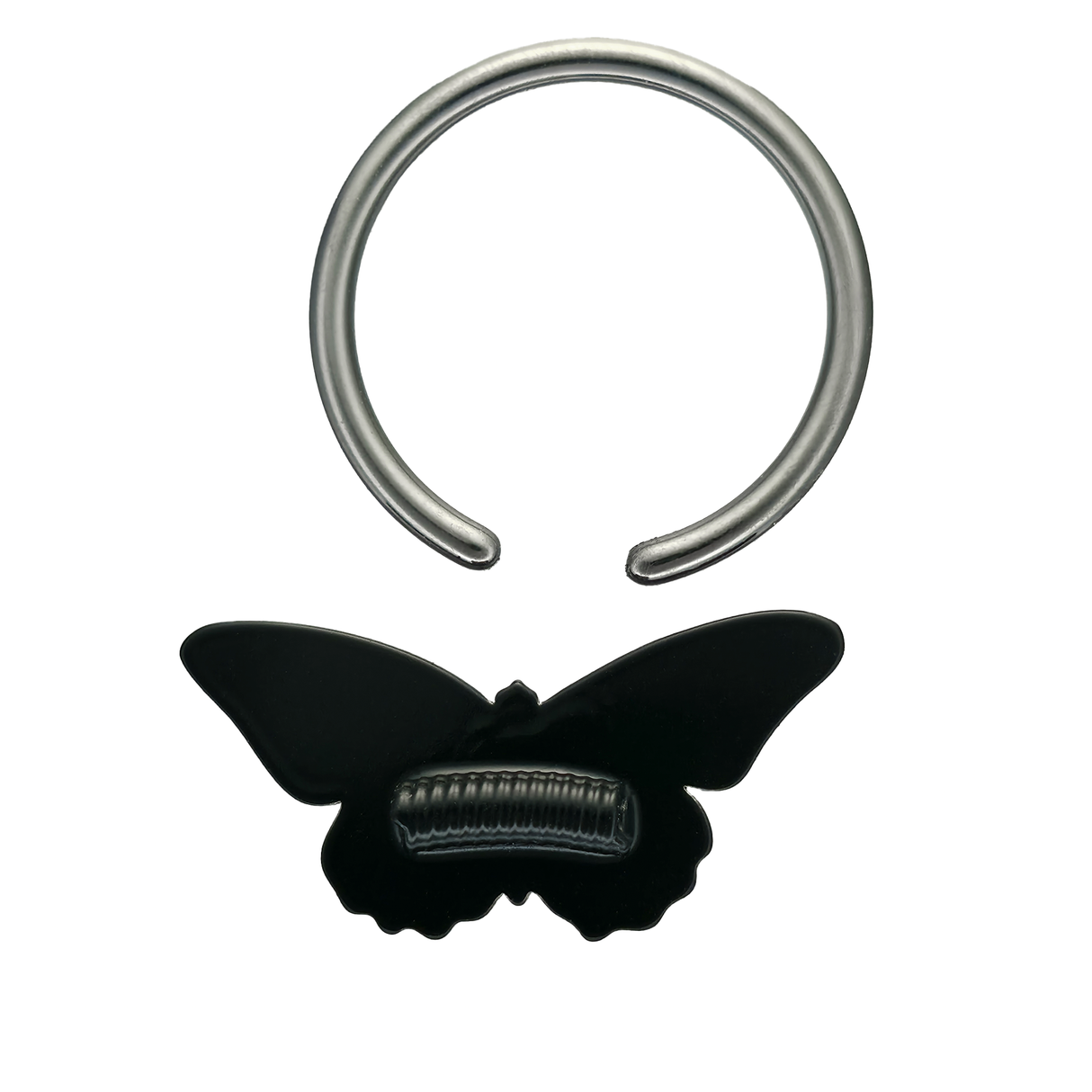 back side of monarch butterfly captive bead ring