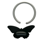 back side of monarch butterfly captive bead ring