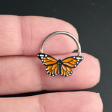 monarch butterfly captive ring on hand