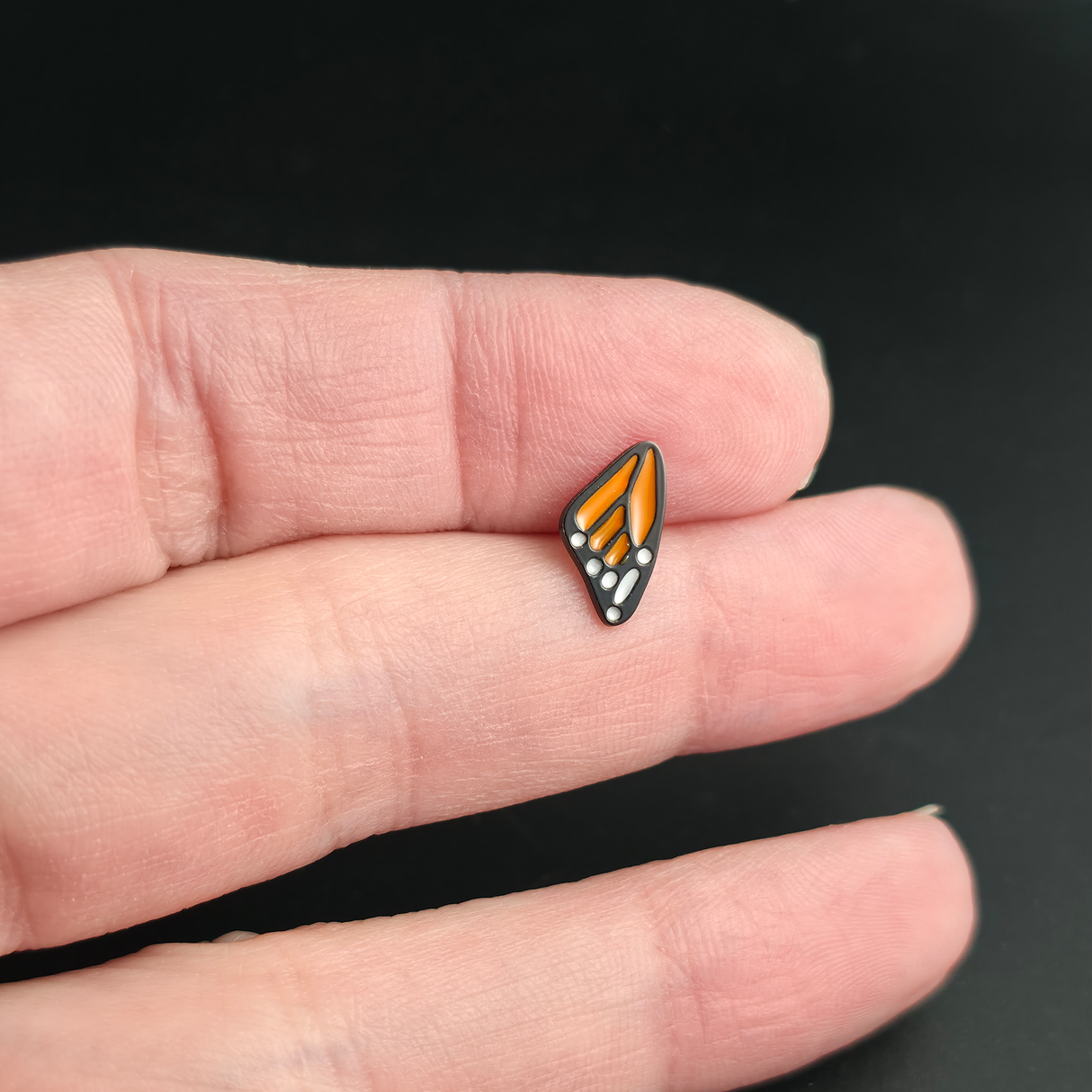 Monarch Butterfly Top Wing Nose Stud + Earring