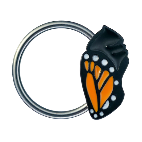 monarch chrysalis captive bead ring