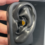 monarch chrysalis daith earring in ear