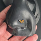 monarch butterfly nose stud in nose piercing