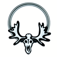 moose skull captive bead ring