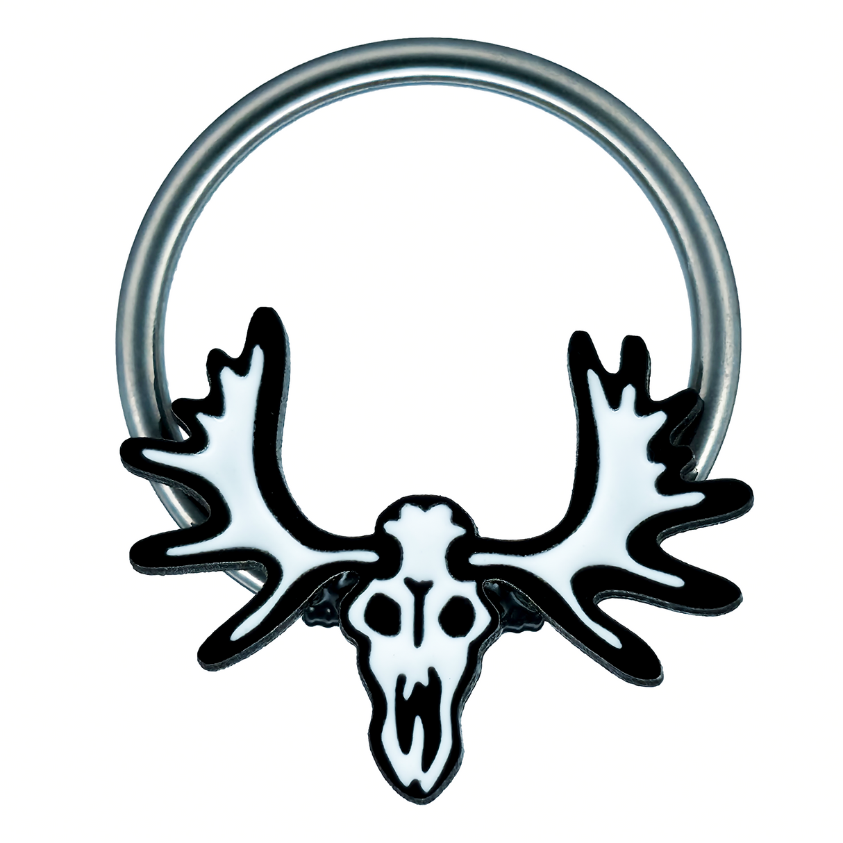 moose skull captive bead ring